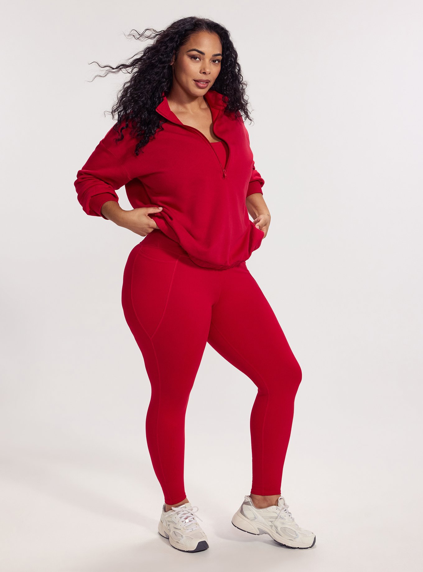 TRU Super Soft Fleece Half-Zip Active Pullover, JESTER RED, alternate