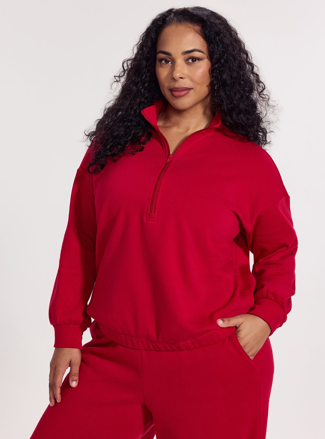 TRU Super Soft Fleece Half-Zip Active Pullover, JESTER RED, hi-res