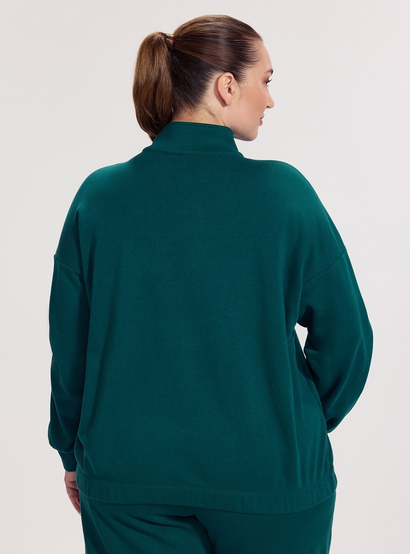 TRU Super Soft Fleece Half-Zip Active Pullover, BOTANICAL GARDEN, alternate
