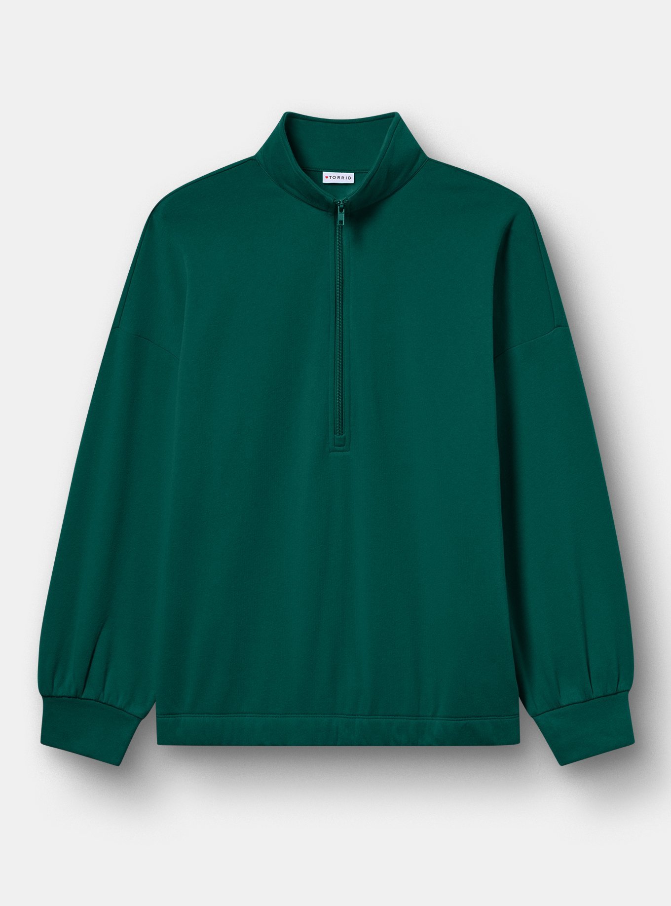 Plus Size TRU Super Soft Fleece Half-Zip Active Pullover, BOTANICAL GARDEN, hi-res