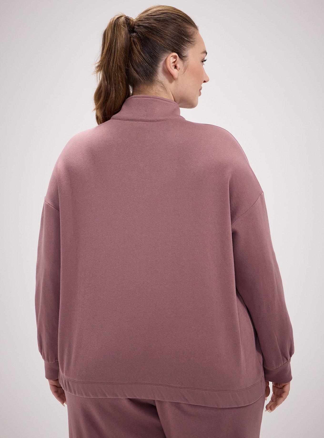 TRU Super Soft Fleece Half-Zip Active Pullover, ROSE TAUPE, alternate