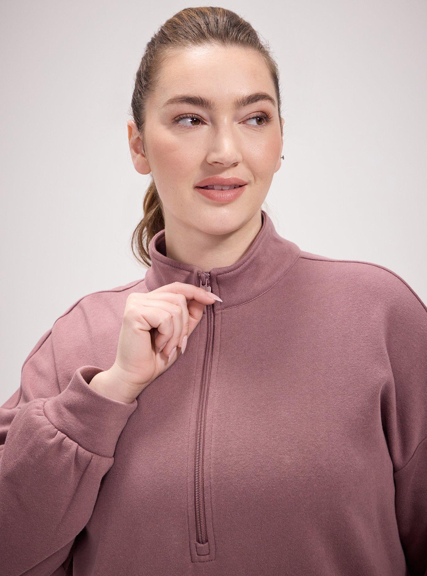 TRU Super Soft Fleece Half-Zip Active Pullover, ROSE TAUPE, alternate