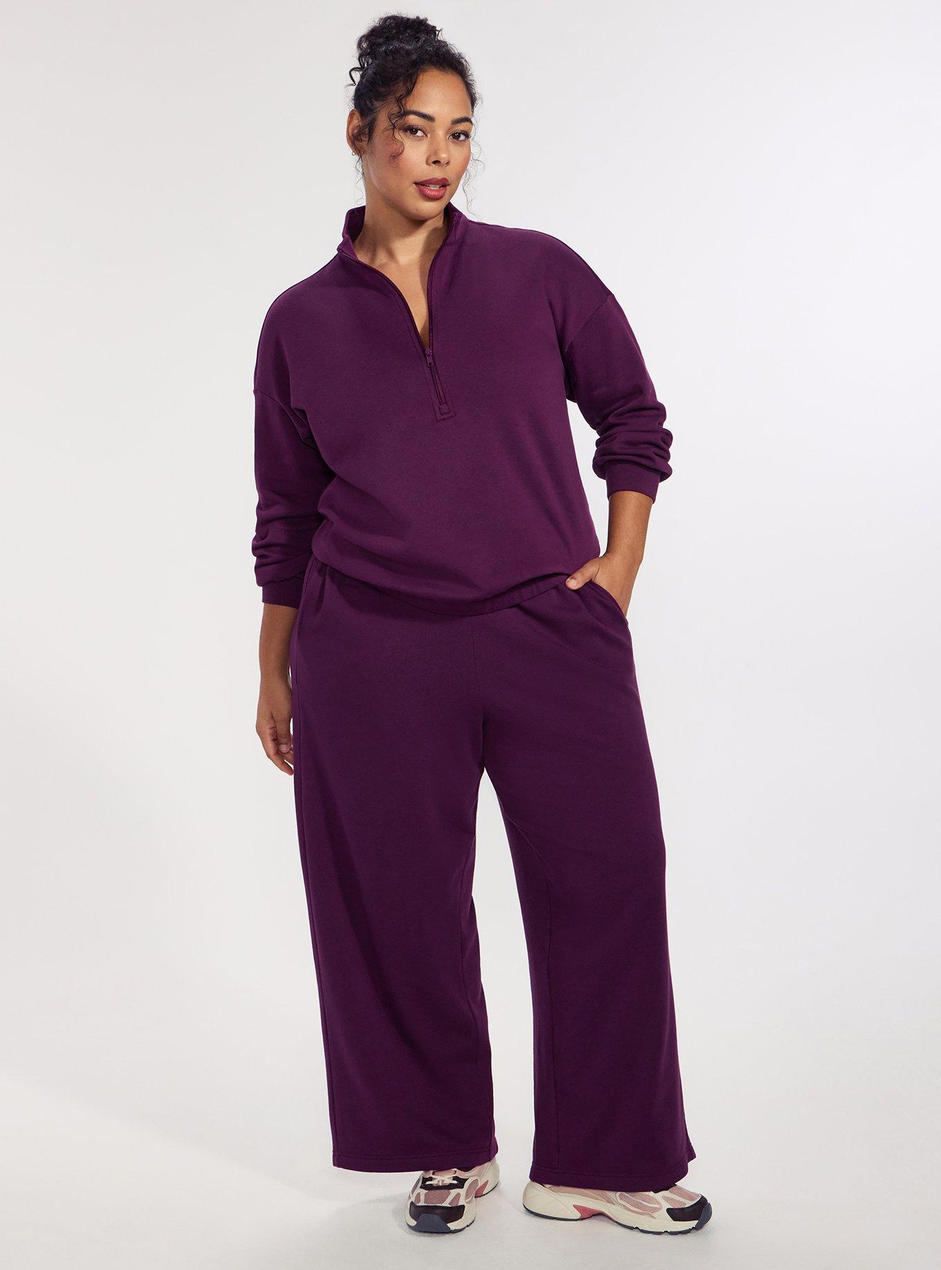 TRU Super Soft Fleece Half-Zip Active Pullover Top, WINTER BLOOM, alternate