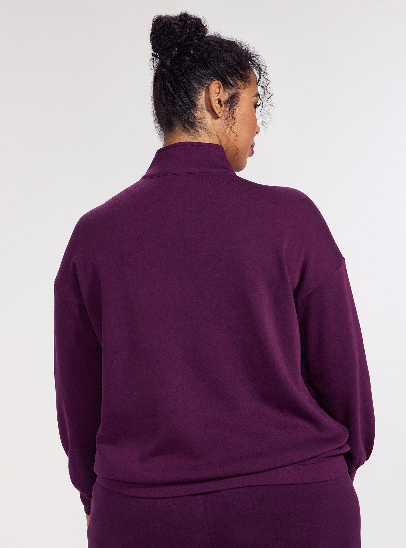 TRU Super Soft Fleece Half-Zip Active Pullover Top, WINTER BLOOM, alternate