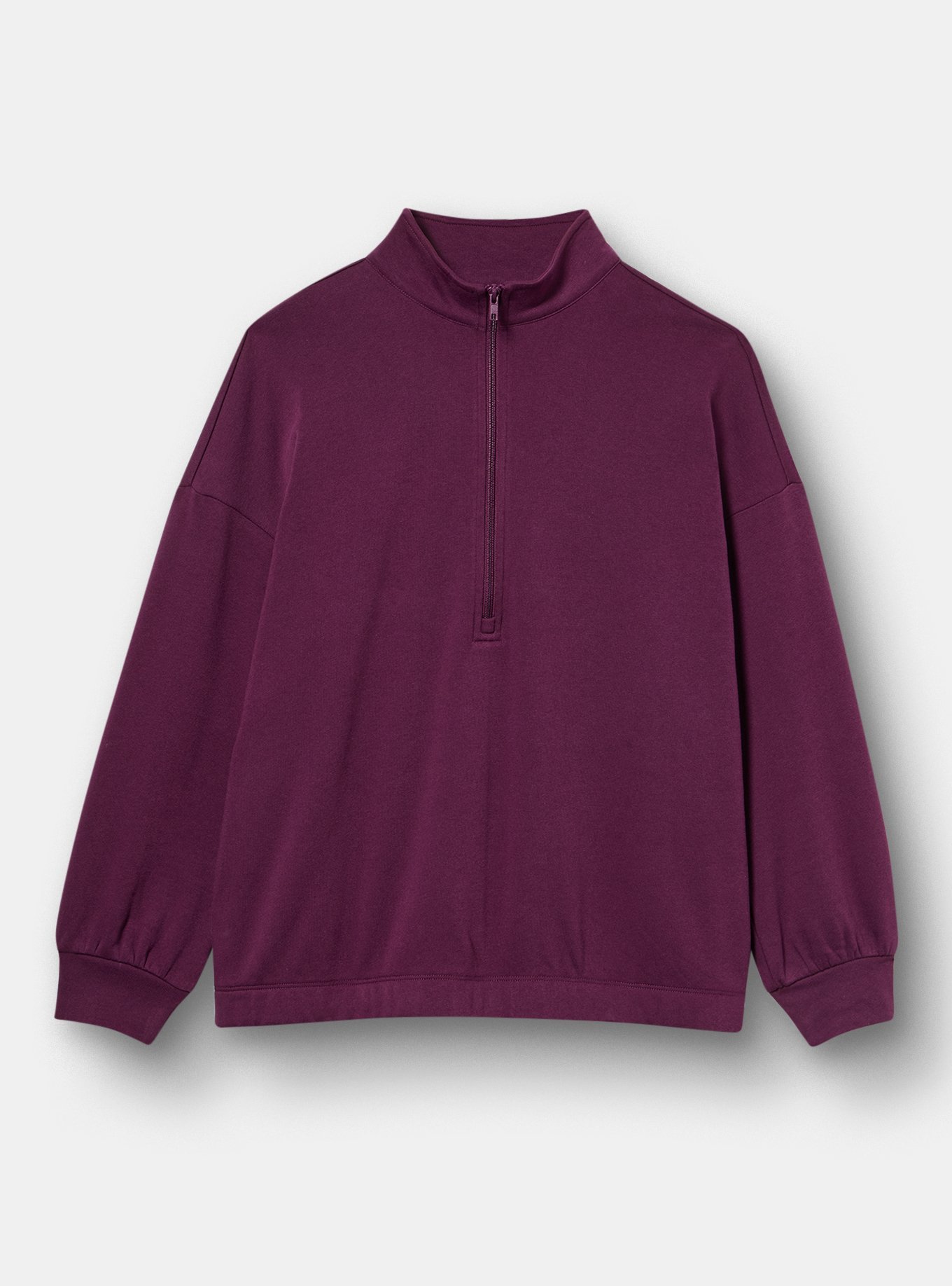 TRU Super Soft Fleece Half-Zip Active Pullover, WINTER BLOOM, flat