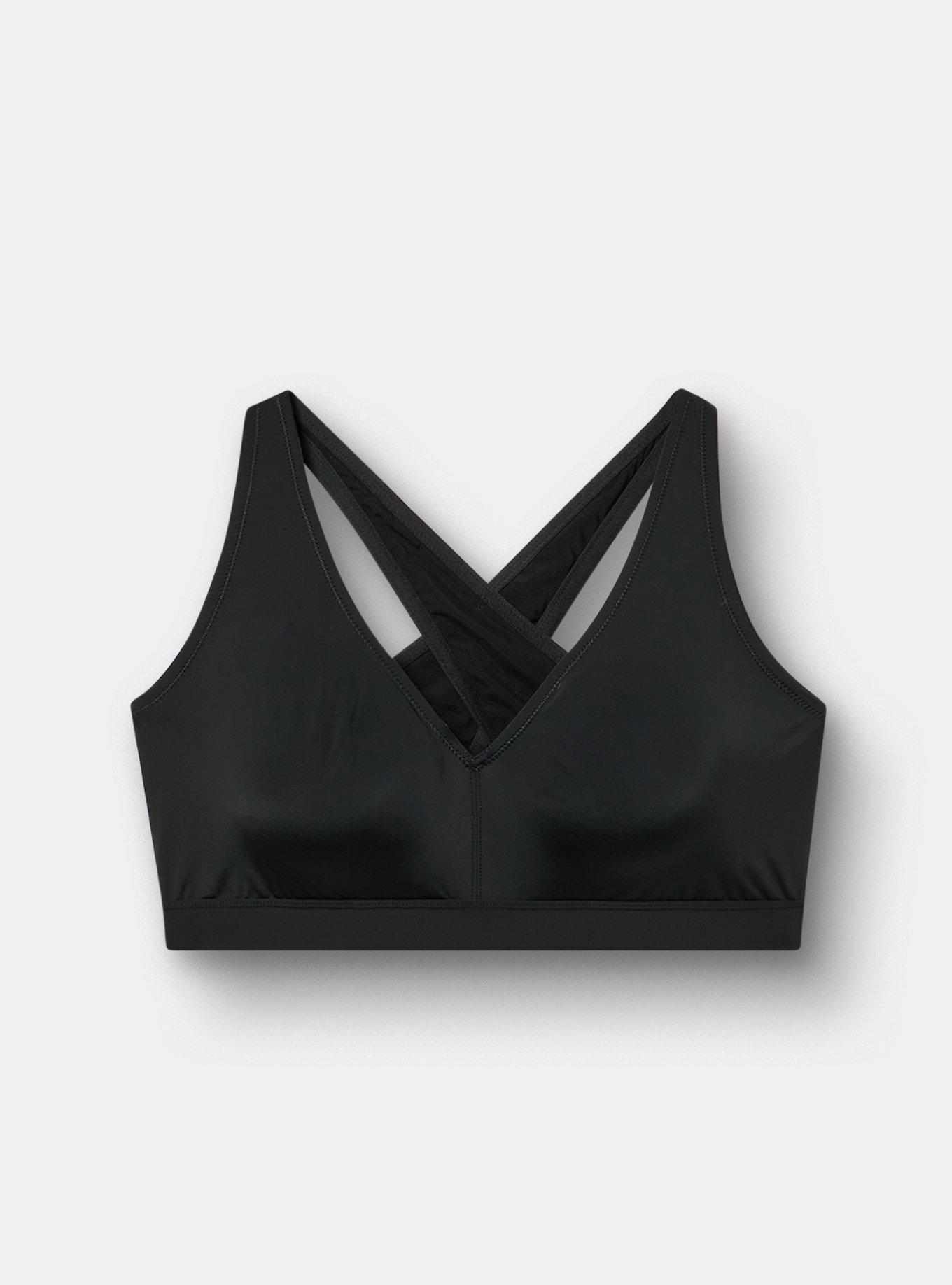 Unlined Micro Plunge Bralette, RICH BLACK, flat