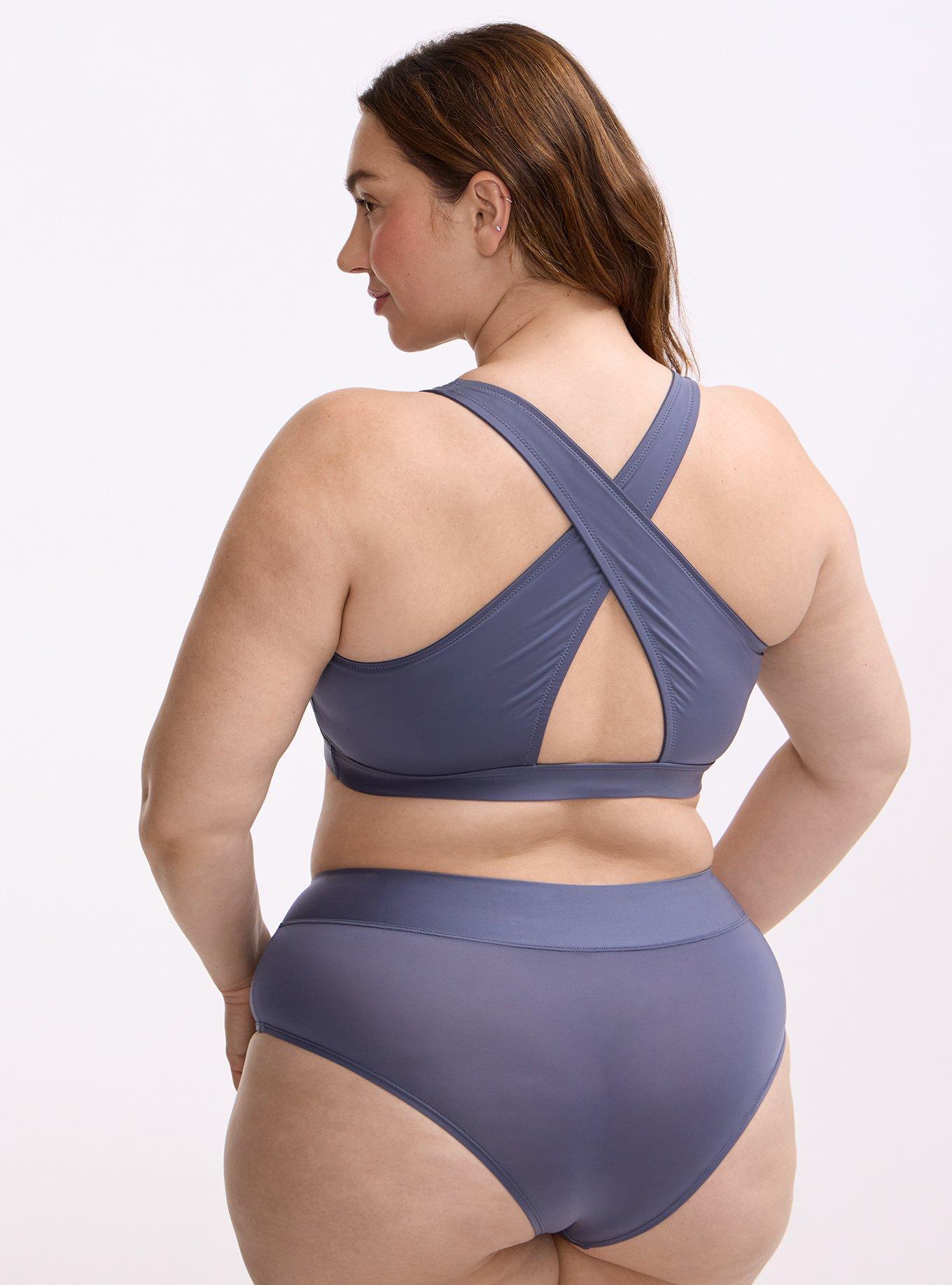 Unlined Micro Plunge Bralette, NIGHTSHADOW BLUE, alternate