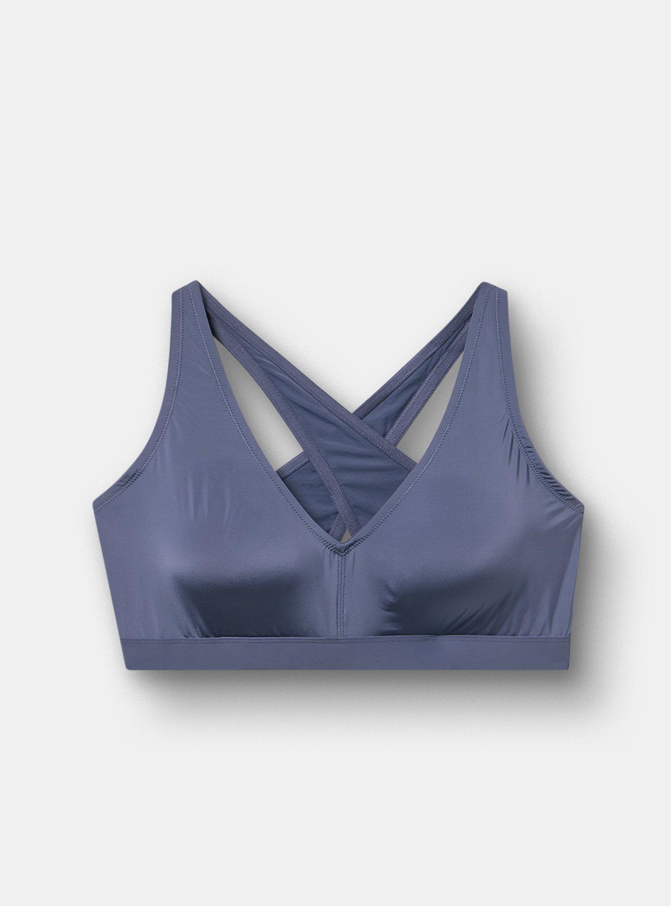 Unlined Micro Plunge Bralette, NIGHTSHADOW BLUE, flat
