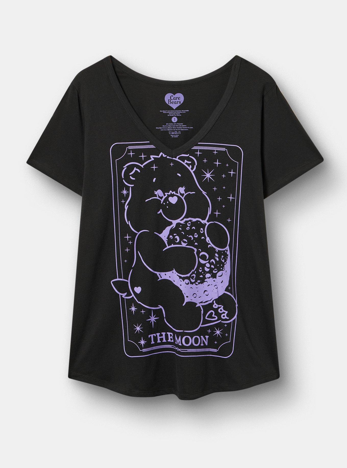 Plus Size Care Bears Classic Cotton V-Neck Tee, DEEP BLACK, hi-res