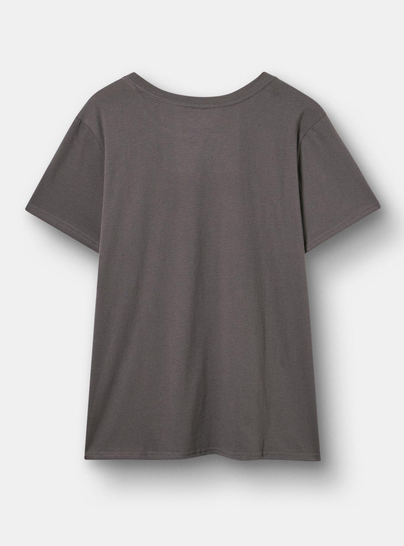 Plus Size The Crow Classic Cotton Crew Tee, MAGNET, alternate