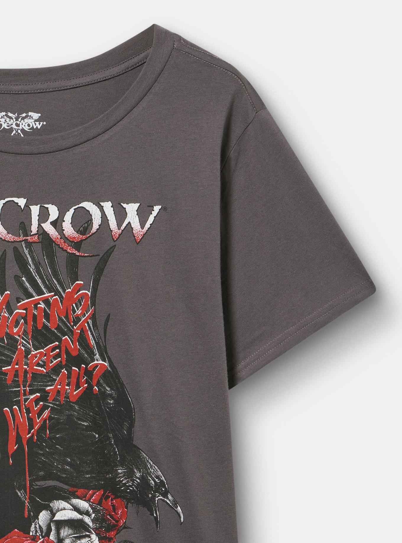 Plus Size The Crow Classic Cotton Crew Tee, MAGNET, alternate