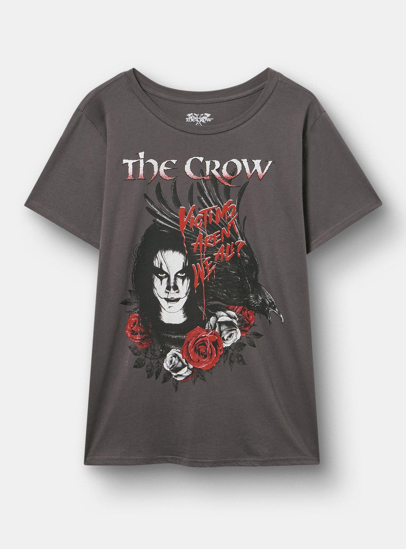 Plus Size The Crow Classic Cotton Crew Tee, MAGNET, hi-res