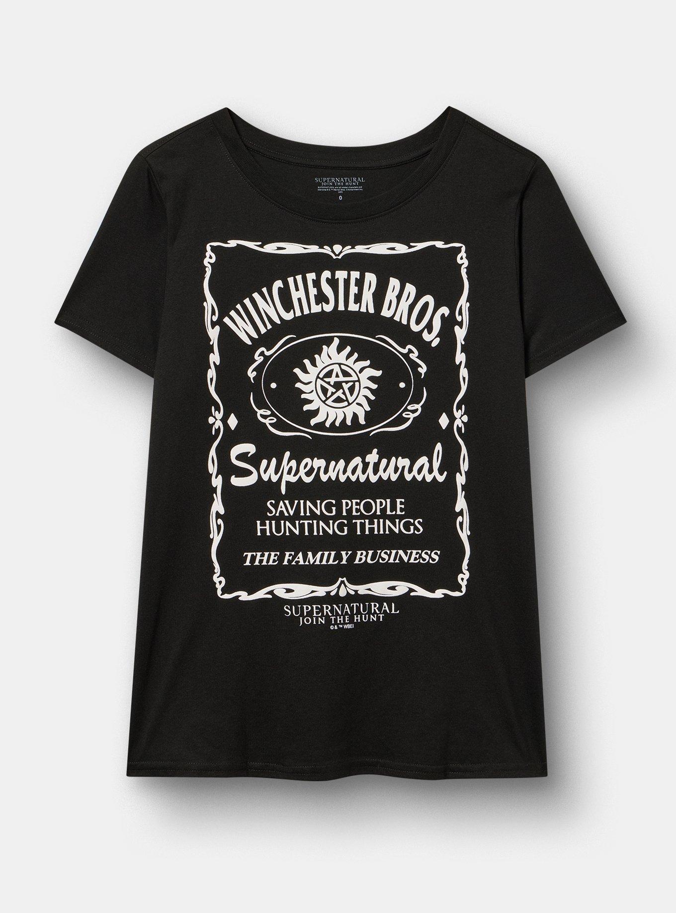 Supernatural Classic Cotton Crew Tee, DEEP BLACK, hi-res