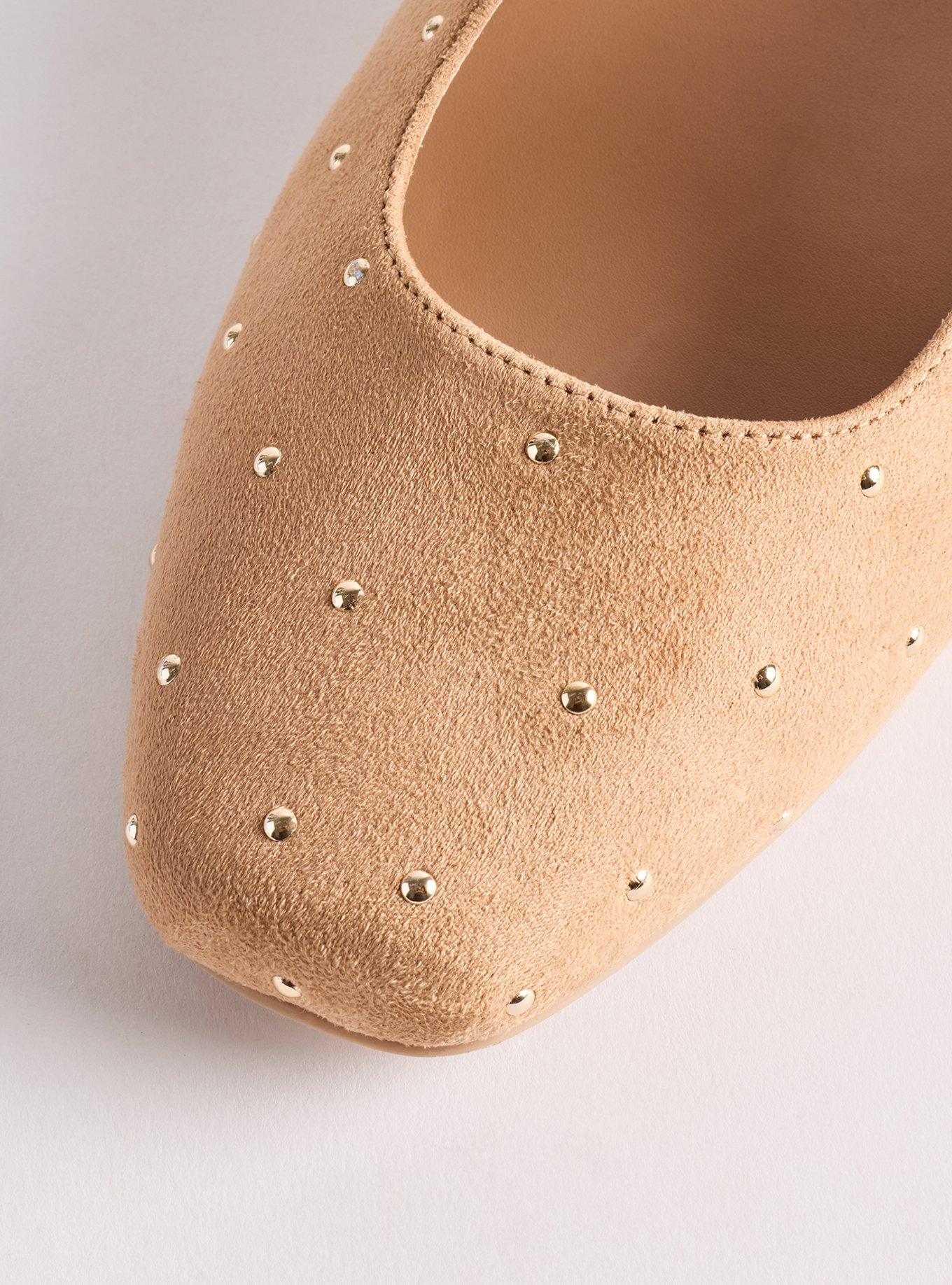 Studded Mary Jane Ballet Flat (WW), TAN, alternate