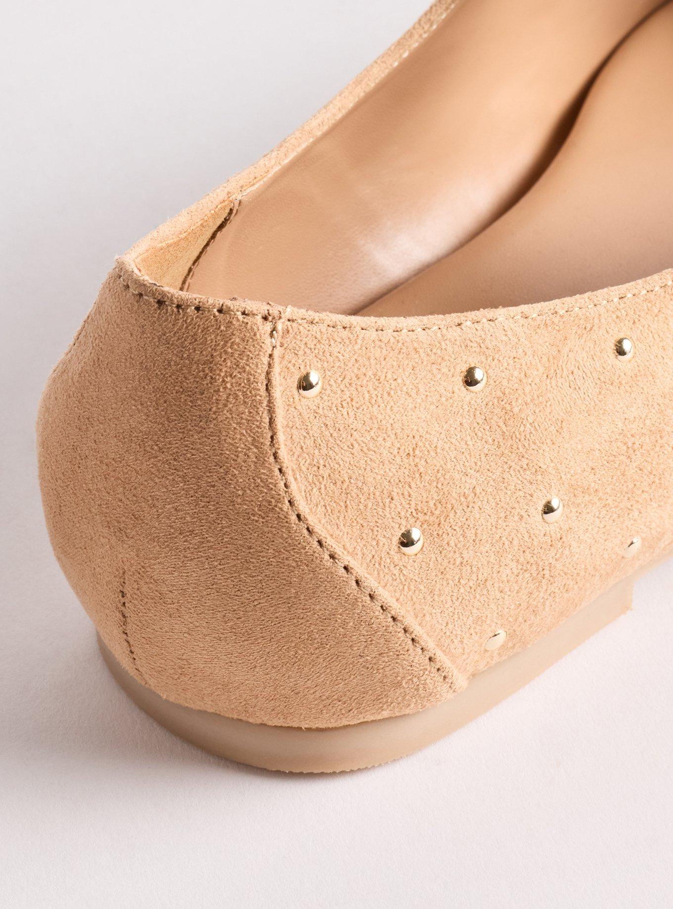 Studded Mary Jane Ballet Flat (WW), TAN, alternate
