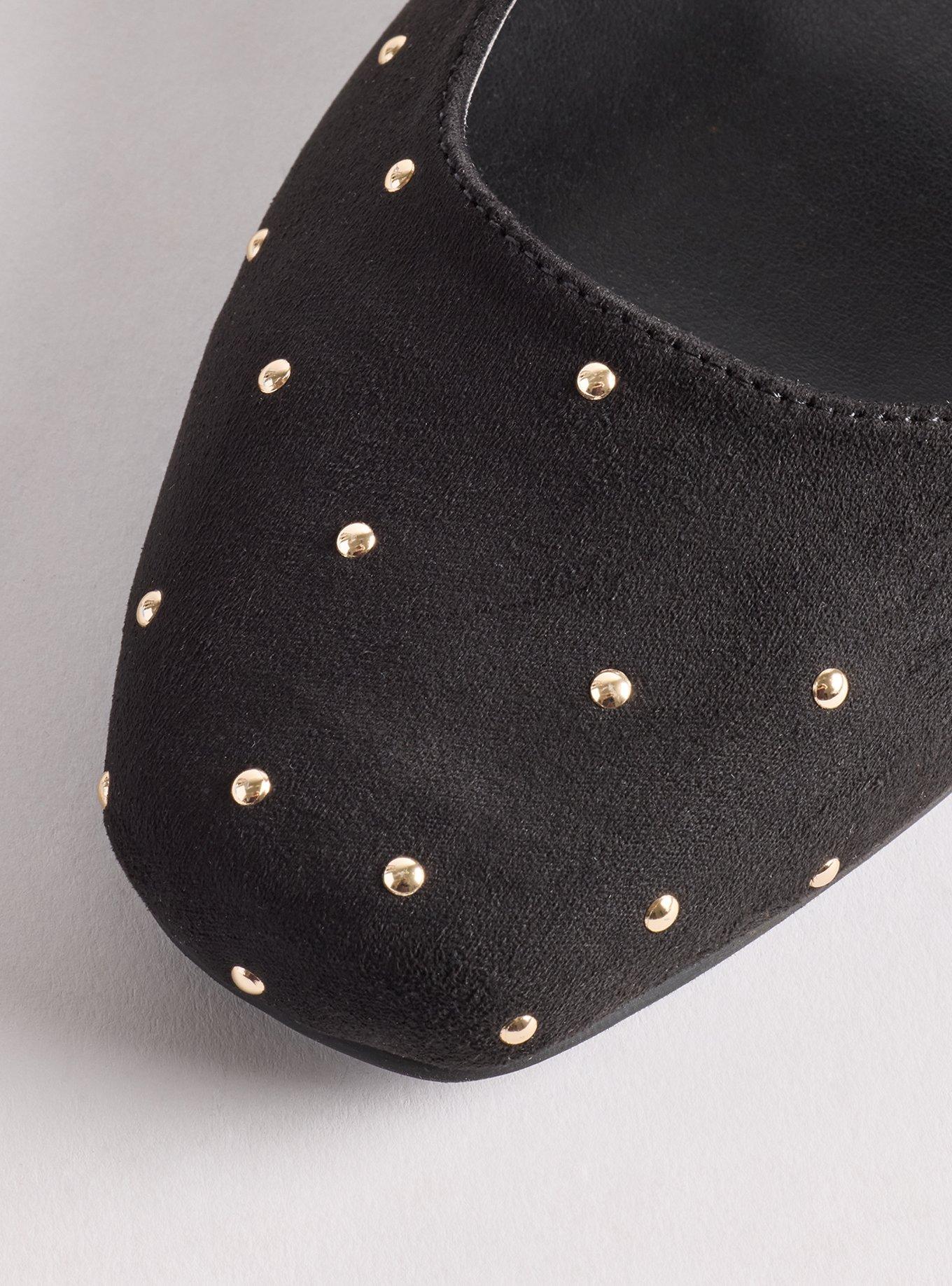 Plus Size Studded Mary Jane Ballet Flat (WW), BLACK, alternate