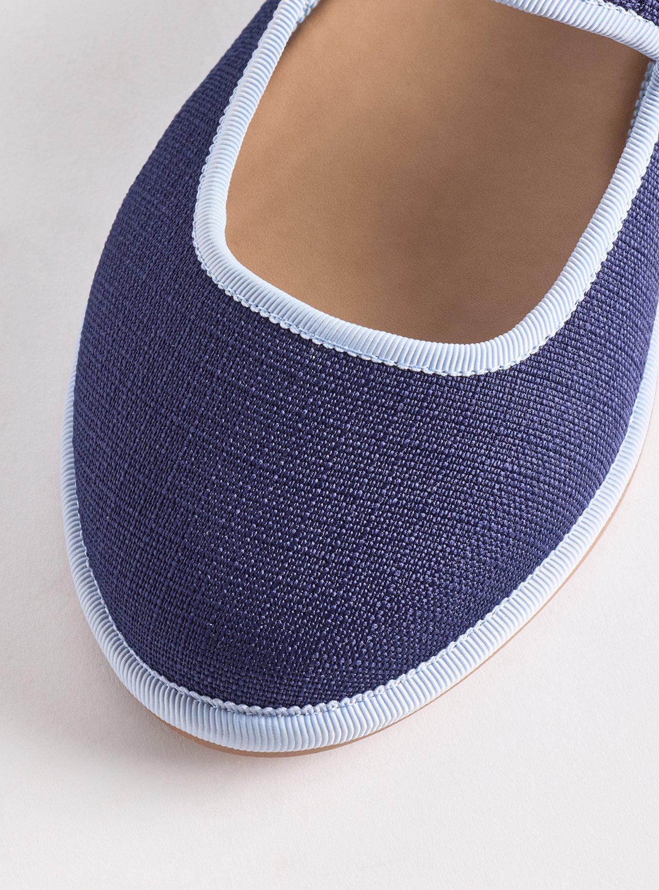 Plus Size Mary Jane Ballet Flat (WW), NAVY, alternate