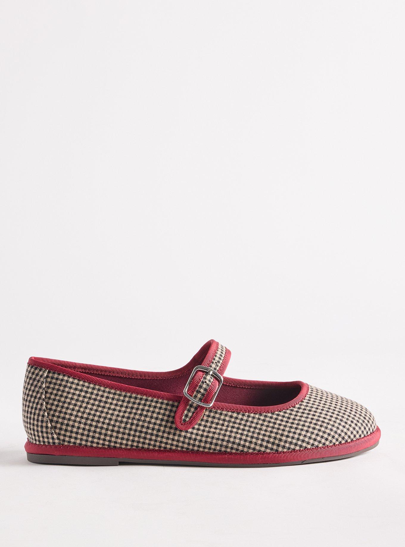 Plus Size Mary Jane Ballet Flat (WW), GINGHAM, alternate