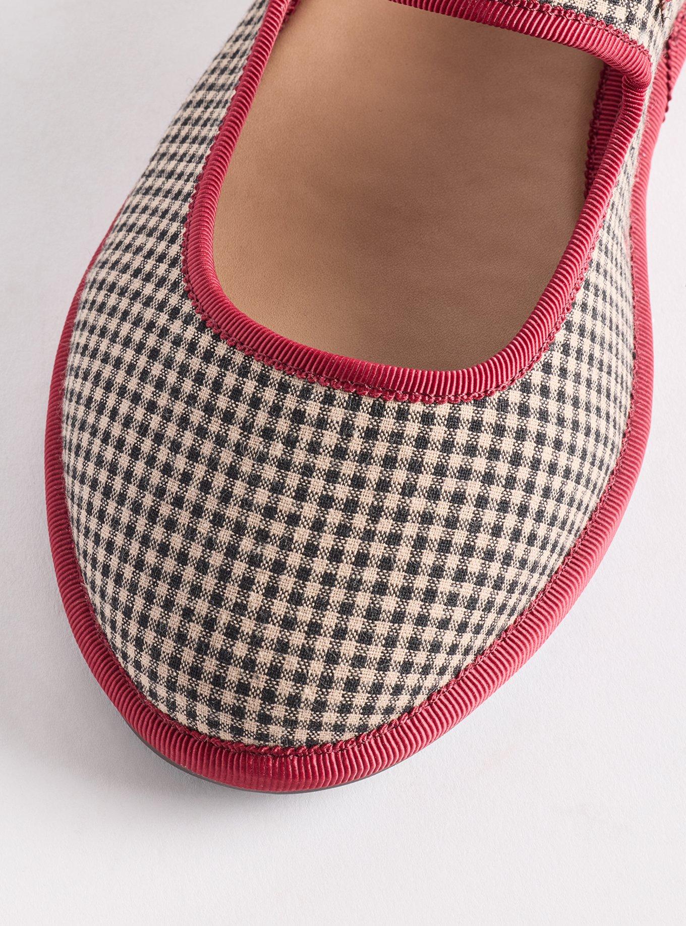Plus Size Mary Jane Ballet Flat (WW), GINGHAM, alternate