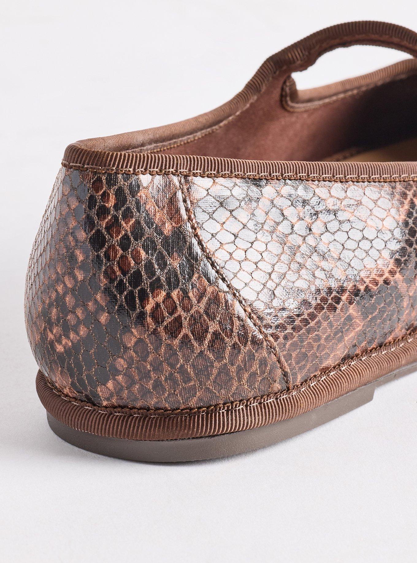 Mary Jane Ballet Flat (WW), SNAKE BROWN, alternate