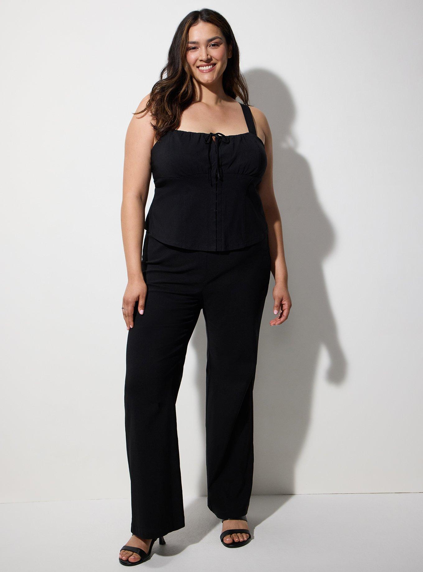 LoveSick Square Neck Top, DEEP BLACK, alternate