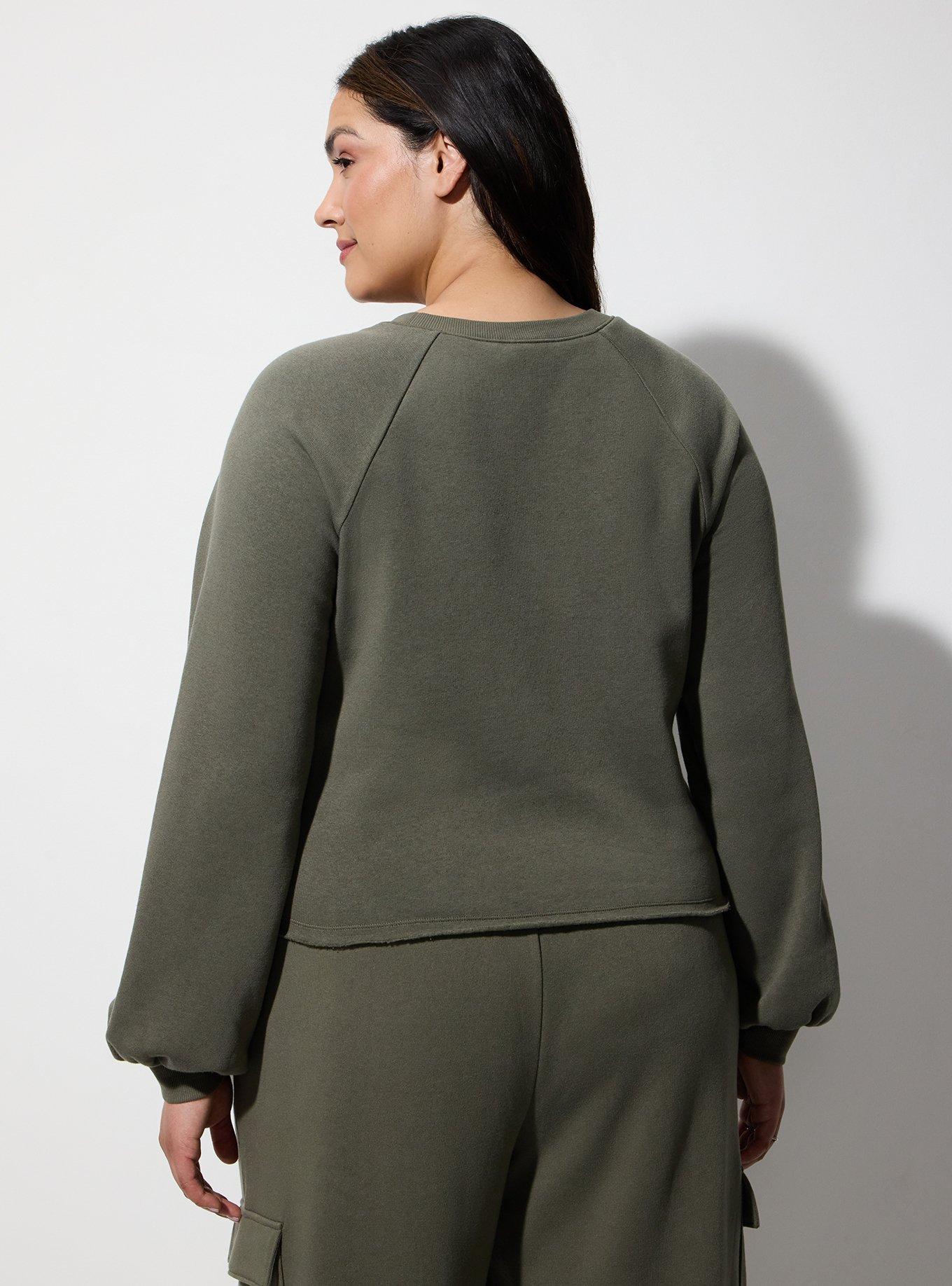 LoveSick Oversized Raglan Crew Sweater, KALAMATA WHITE BOW, alternate