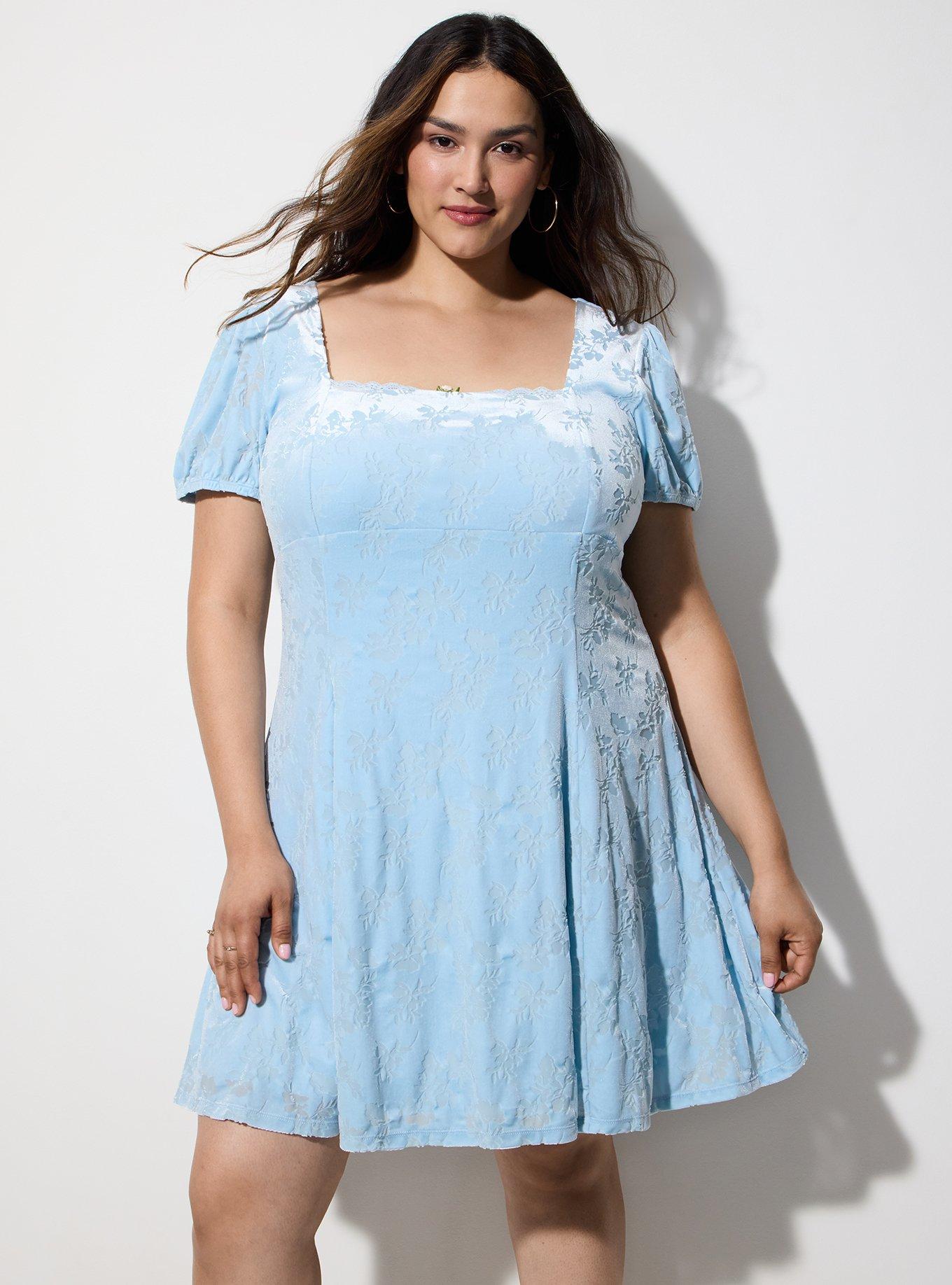 Plus Size LoveSick Velour Burnout Mini Dress, SKYWAY, alternate