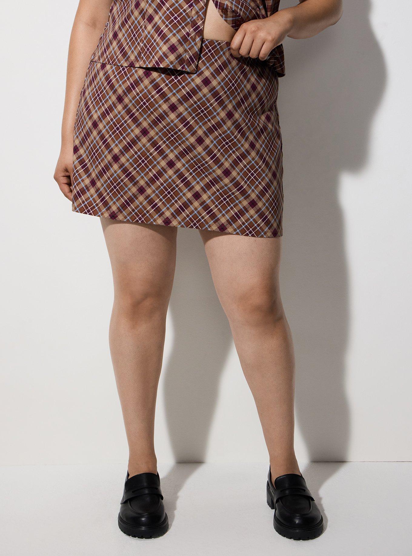LoveSick Mini Skort, GINGER PLAID MULTI, alternate