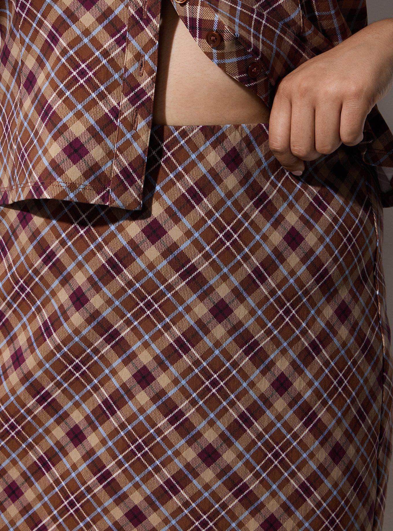 LoveSick Mini Skort, GINGER PLAID MULTI, alternate