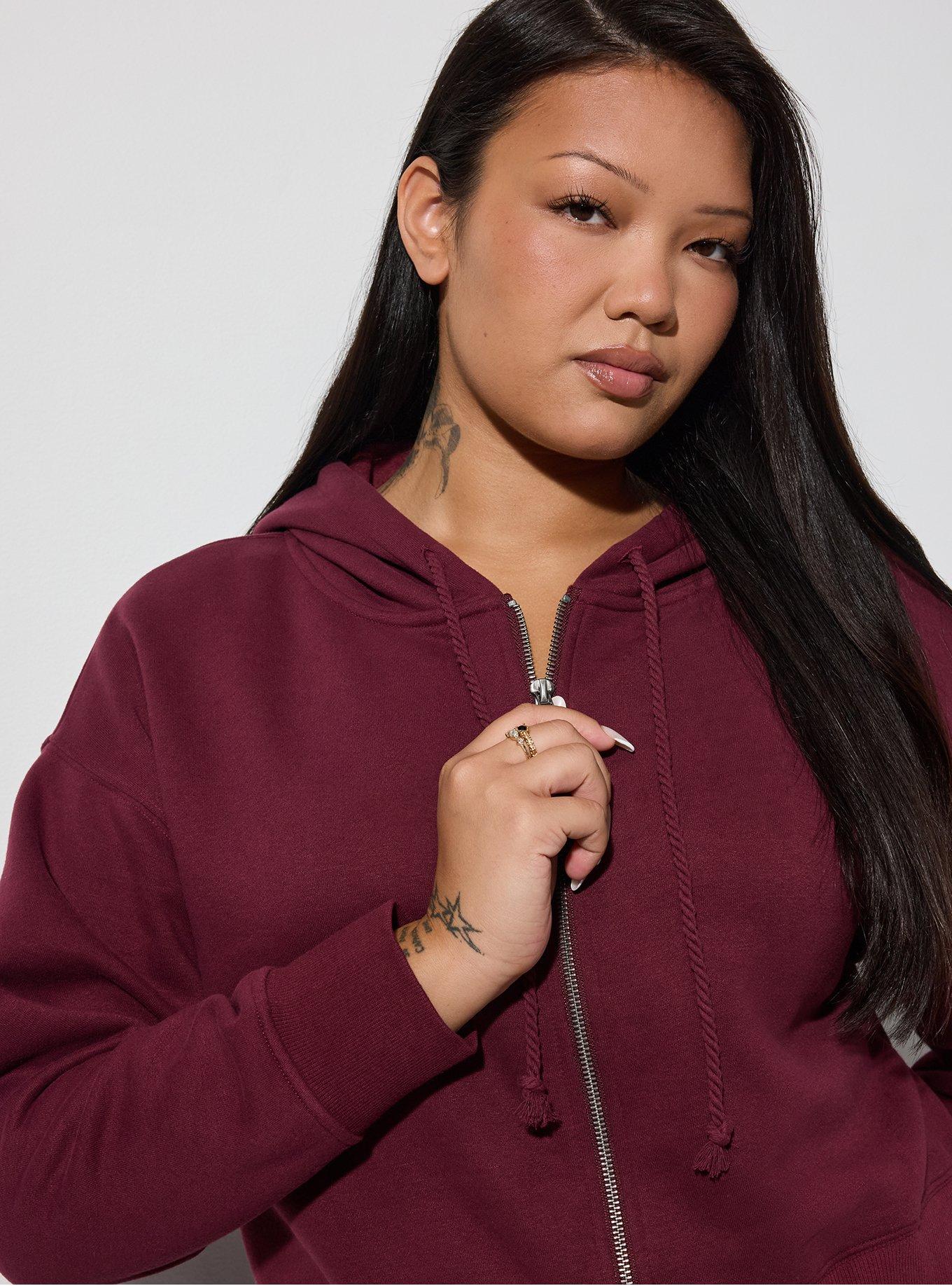 LoveSick Zip-Up Hoodie, MAROON BANNER, alternate