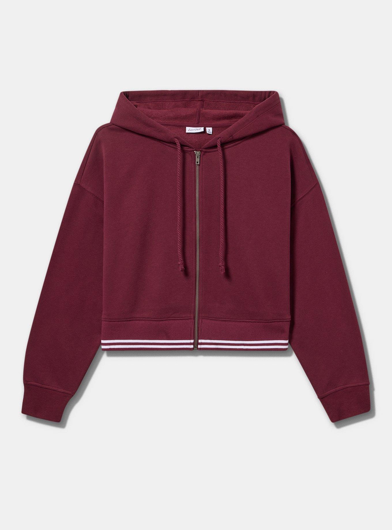 LoveSick Zip-Up Hoodie, MAROON BANNER, flat