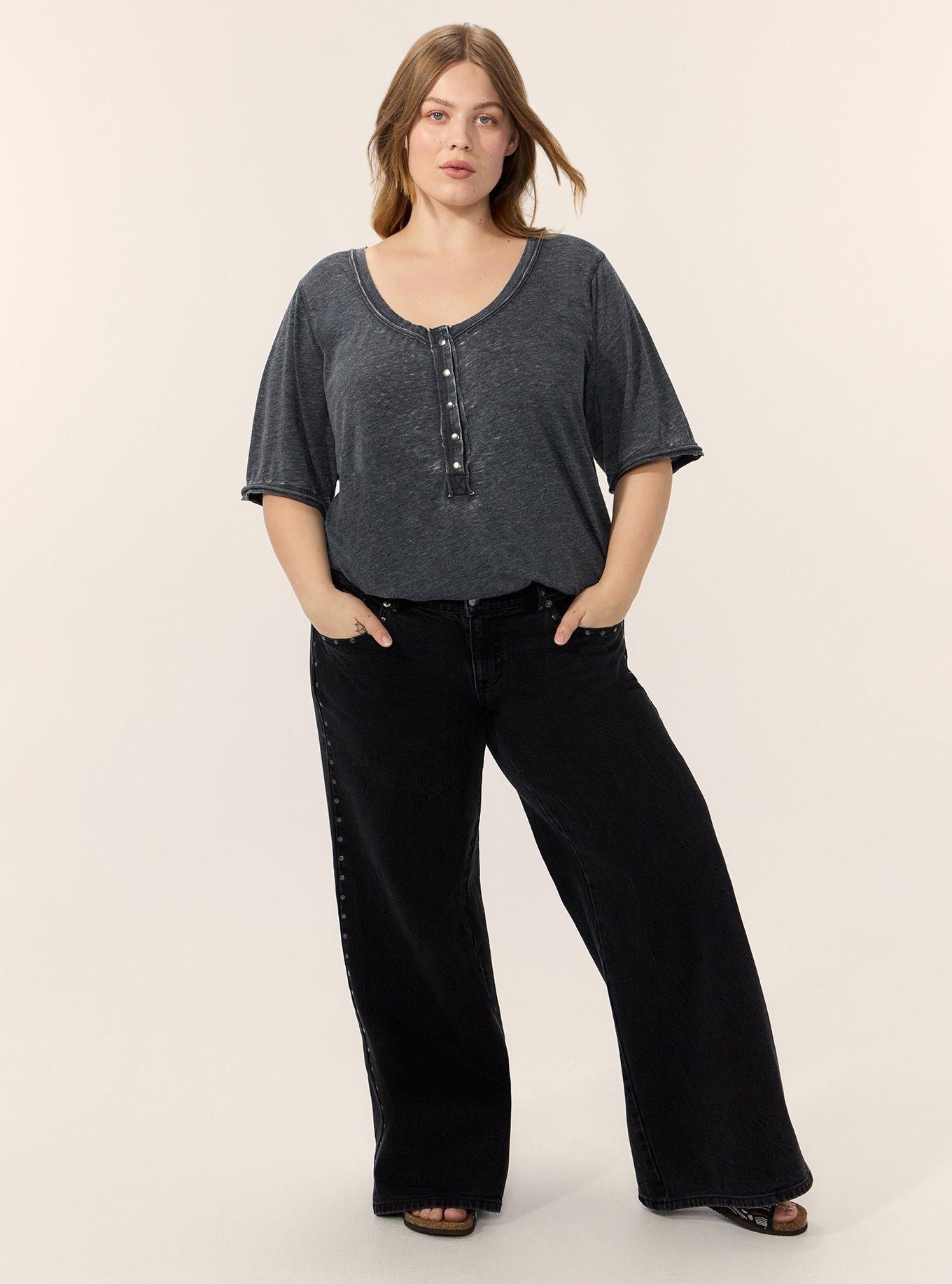Festi Burnout Scoop Relaxed Henley, PHANTOM, alternate