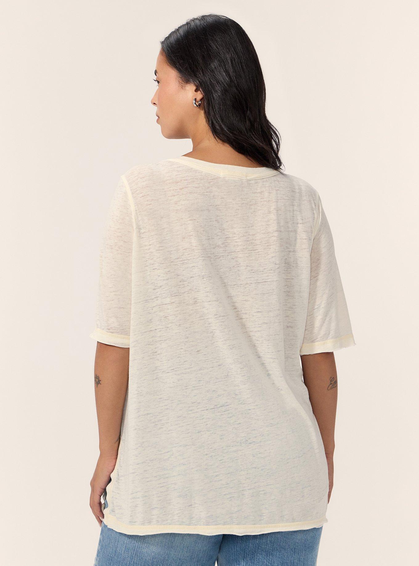 Festi Burnout Scoop Relaxed Henley, WHITE SWAN, alternate