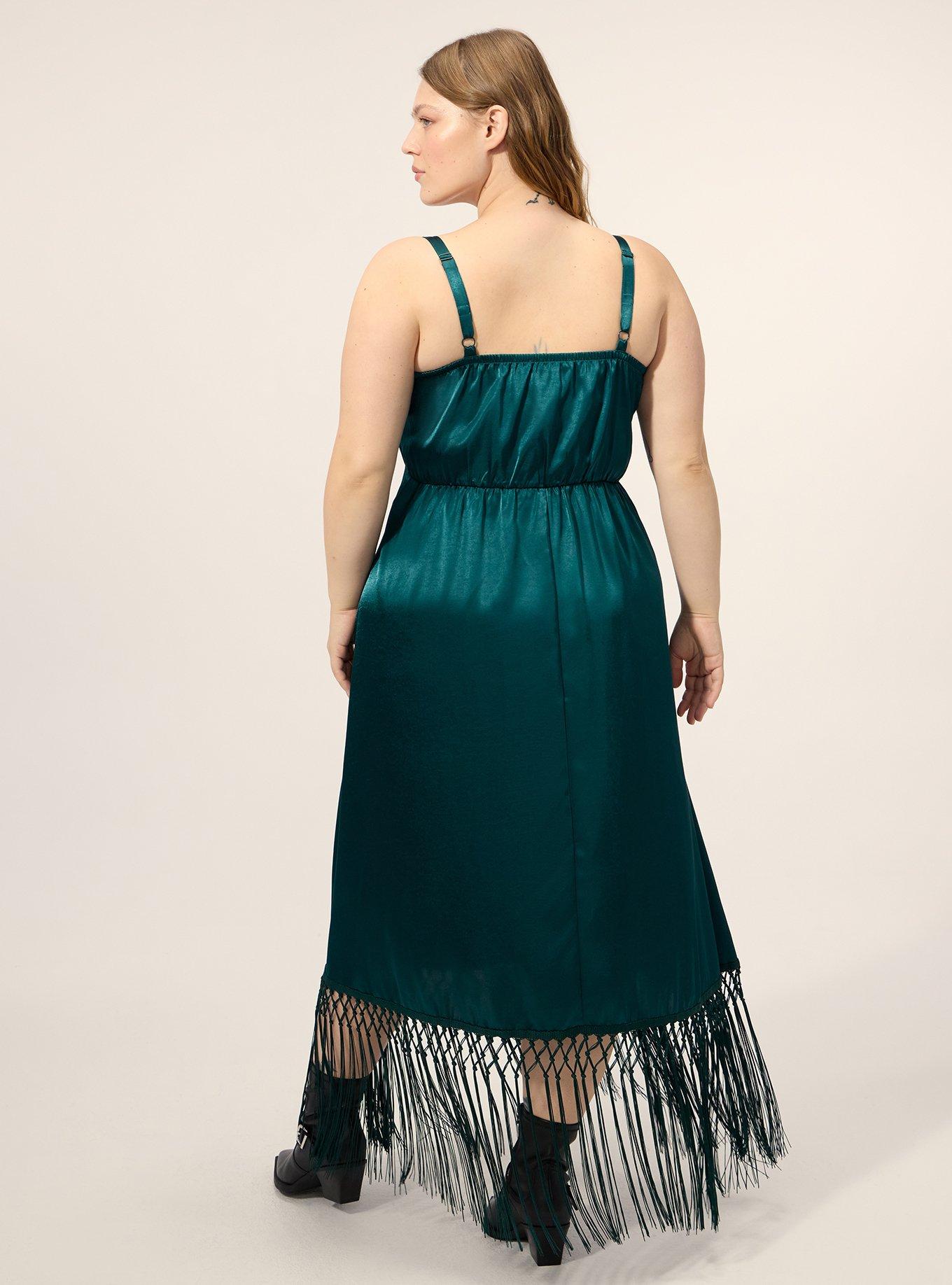 Festi Fringe Maxi Dress, DARK SEA, alternate