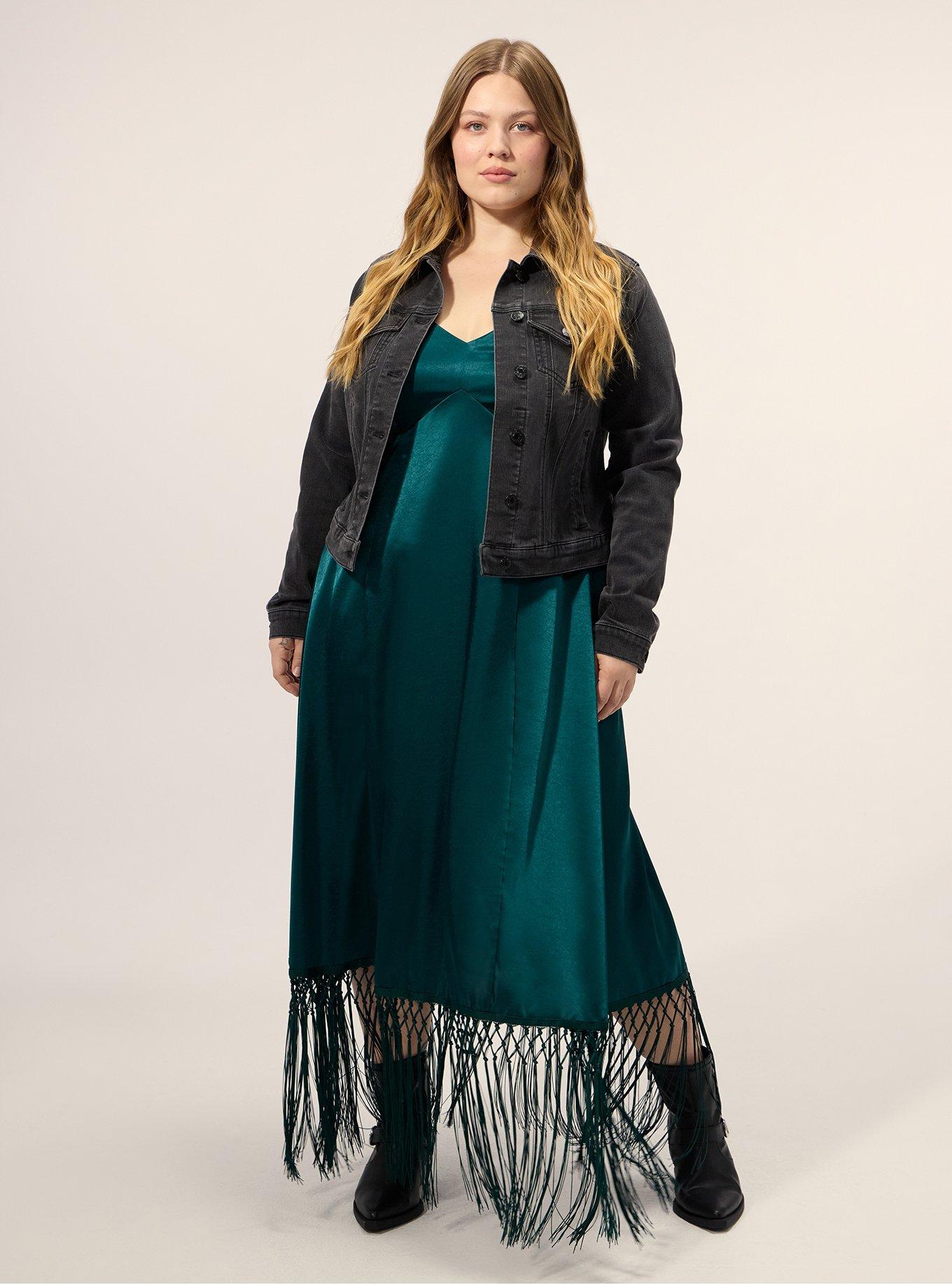 Festi Fringe Maxi Dress, DARK SEA, alternate
