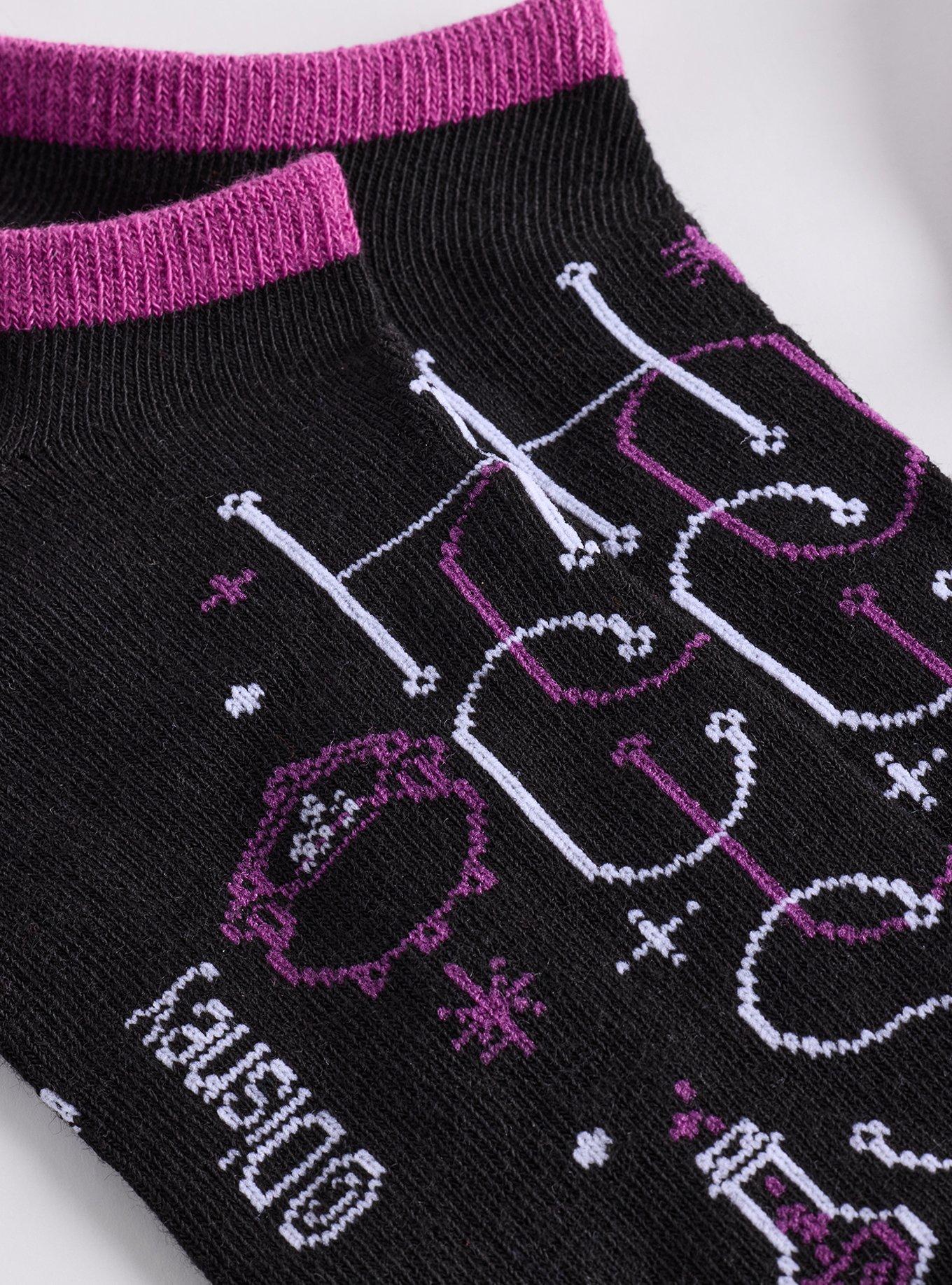 5-Pack Hocus Pocus Low Cut Socks, HOCUS POCUS DEEP BLACK, alternate