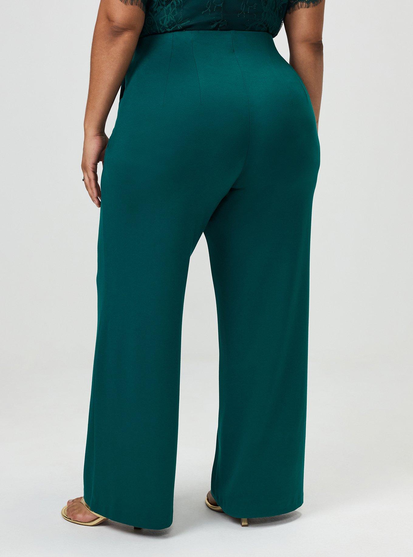 Super Soft Ponte Pull-On Wide-Leg High-Rise Pant, BOTANICAL GARDEN, alternate