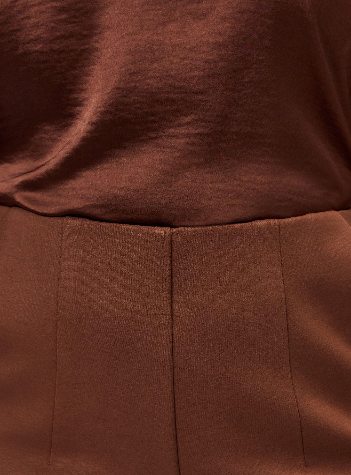 Super Soft Ponte Pull-On Wide-Leg High-Rise Pant, CAPPUCCINO, alternate