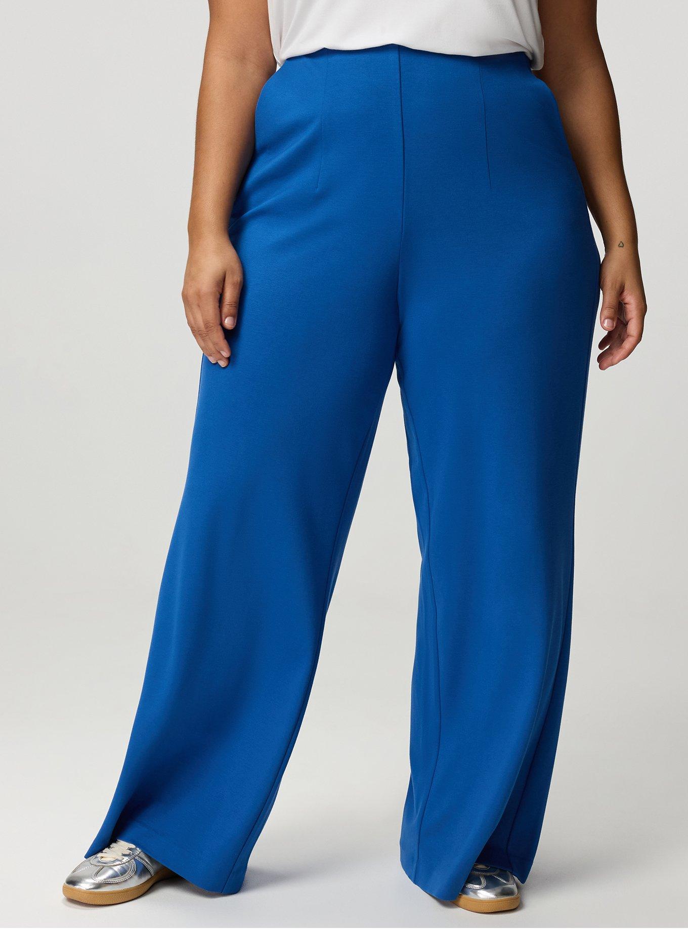 Super Soft Ponte Pull-On Wide-Leg High-Rise Pant, BLUE QUARTZ, alternate