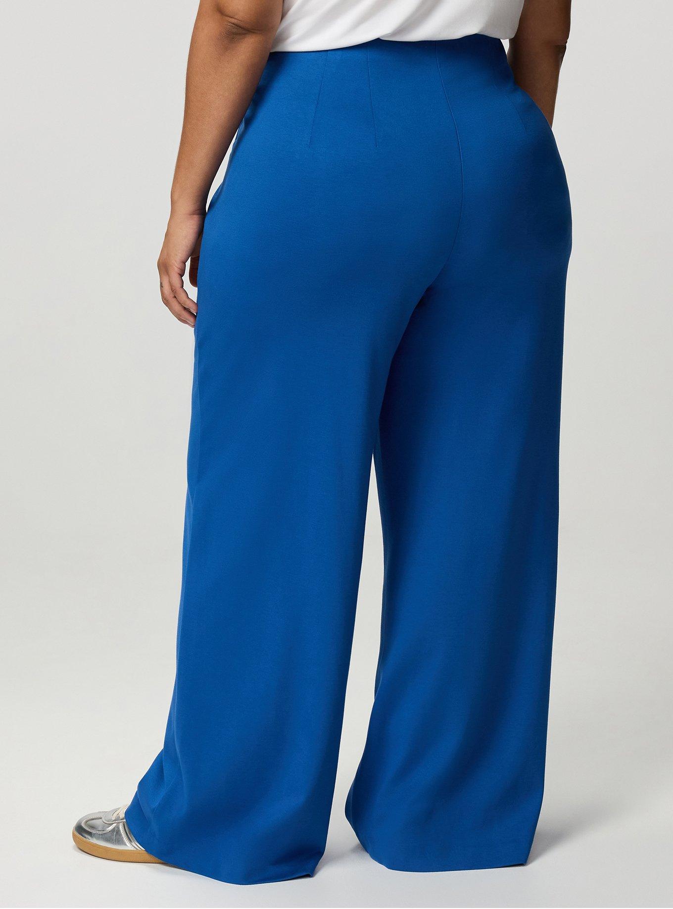 Super Soft Ponte Pull-On Wide-Leg High-Rise Pant, BLUE QUARTZ, alternate