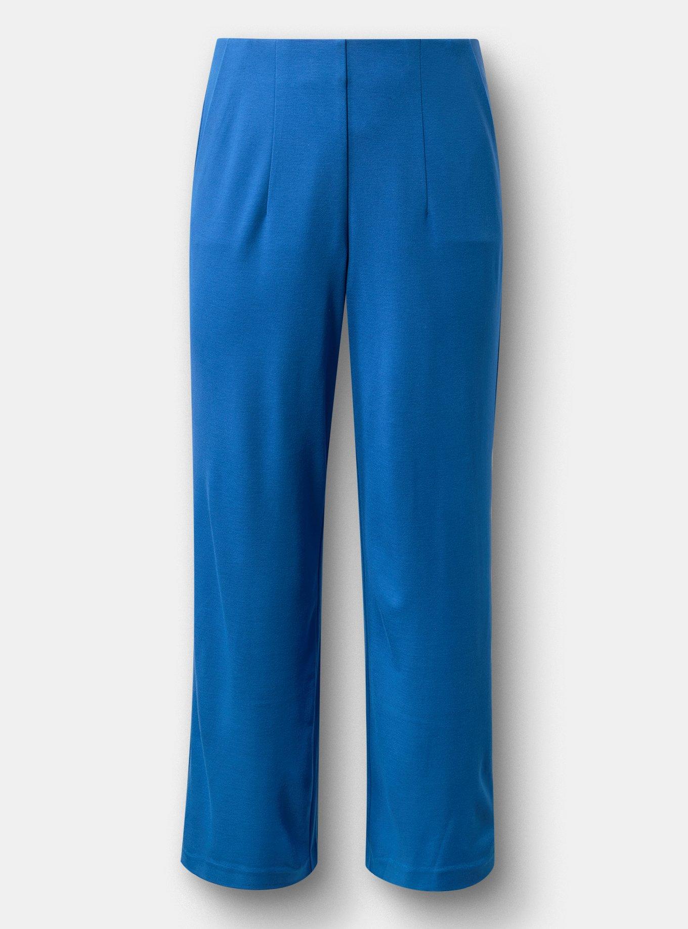 Super Soft Ponte Pull-On Wide-Leg High-Rise Pant, BLUE QUARTZ, hi-res