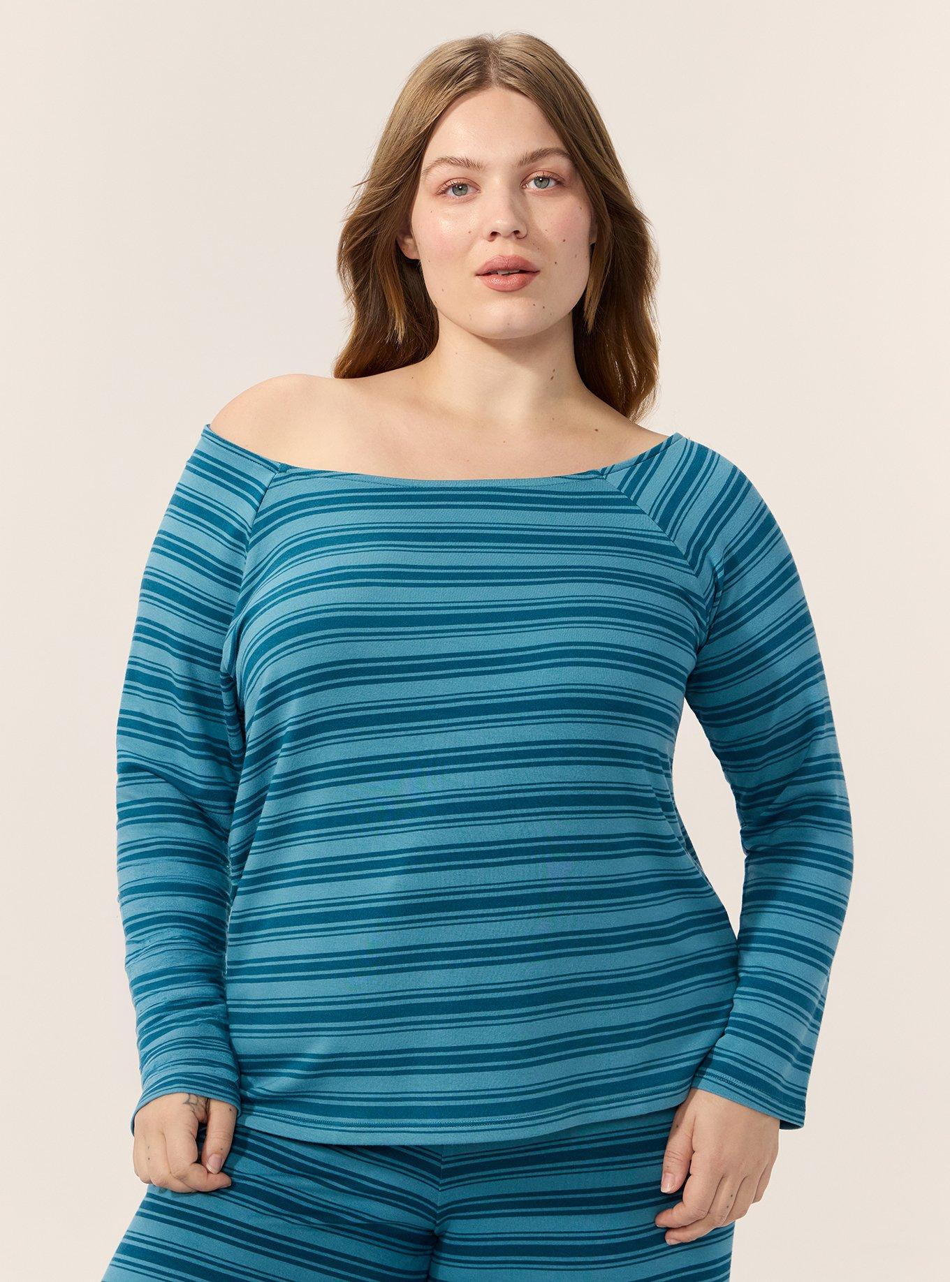 French Terry Off-Shoulder Top