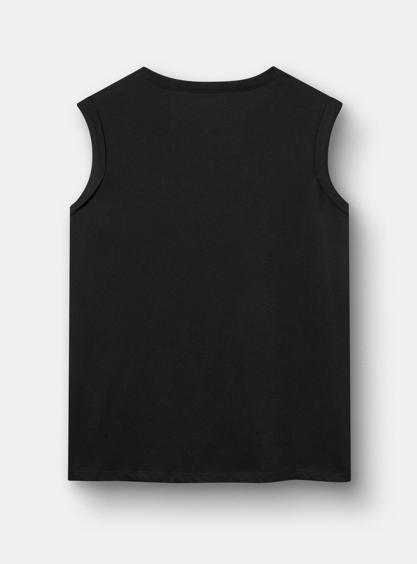 Goo Goo Dolls Cotton Roll Sleeve Muscle Tank, DEEP BLACK, alternate