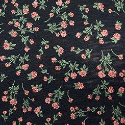 Vintage Slub Crew Double Ruffle Sleeve Tee, ALISON DITSY FLORAL BLACK, swatch