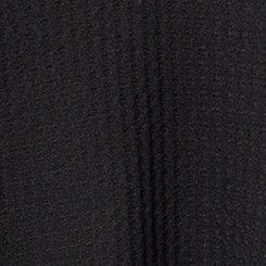 Plus Size Waffle Varsity Snap Front Hoodie, DEEP BLACK, swatch