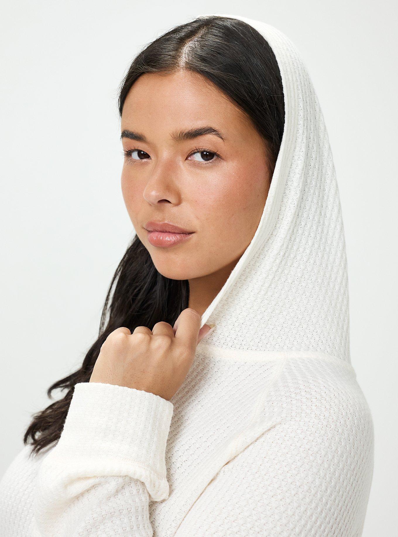 Waffle Varsity Snap Front Hoodie, WHISPER WHITE, alternate