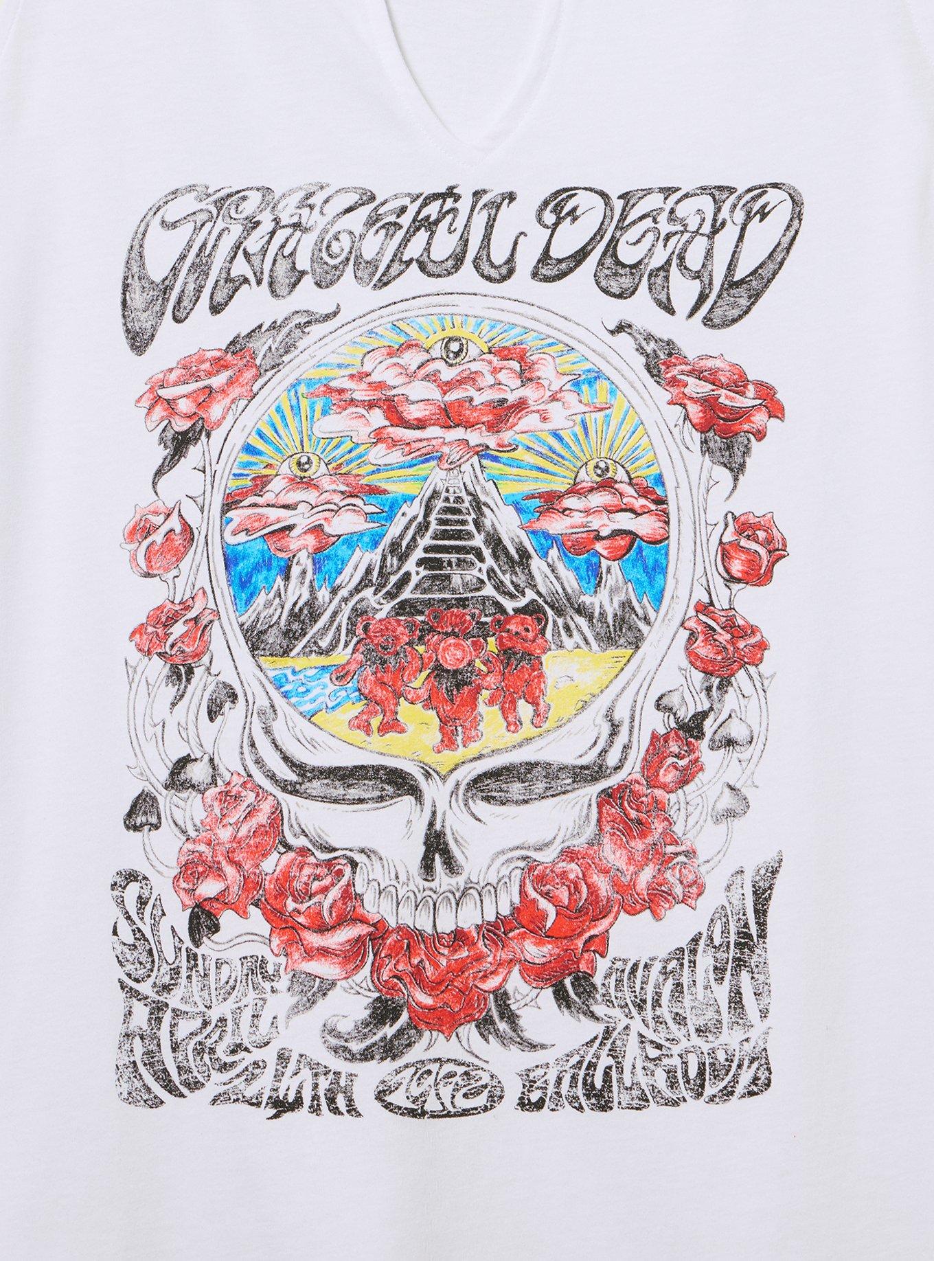 Grateful Dead Classic Cotton Notch Neck Tank, BRIGHT WHITE, alternate