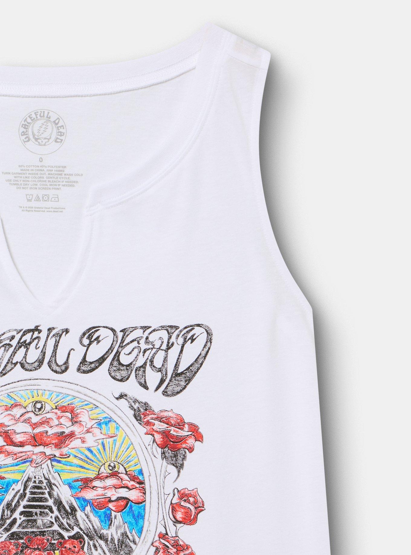 Grateful Dead Classic Cotton Notch Neck Tank, BRIGHT WHITE, alternate
