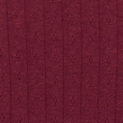 Pointelle Scoop Henley Tee, MAROON BANNER, swatch