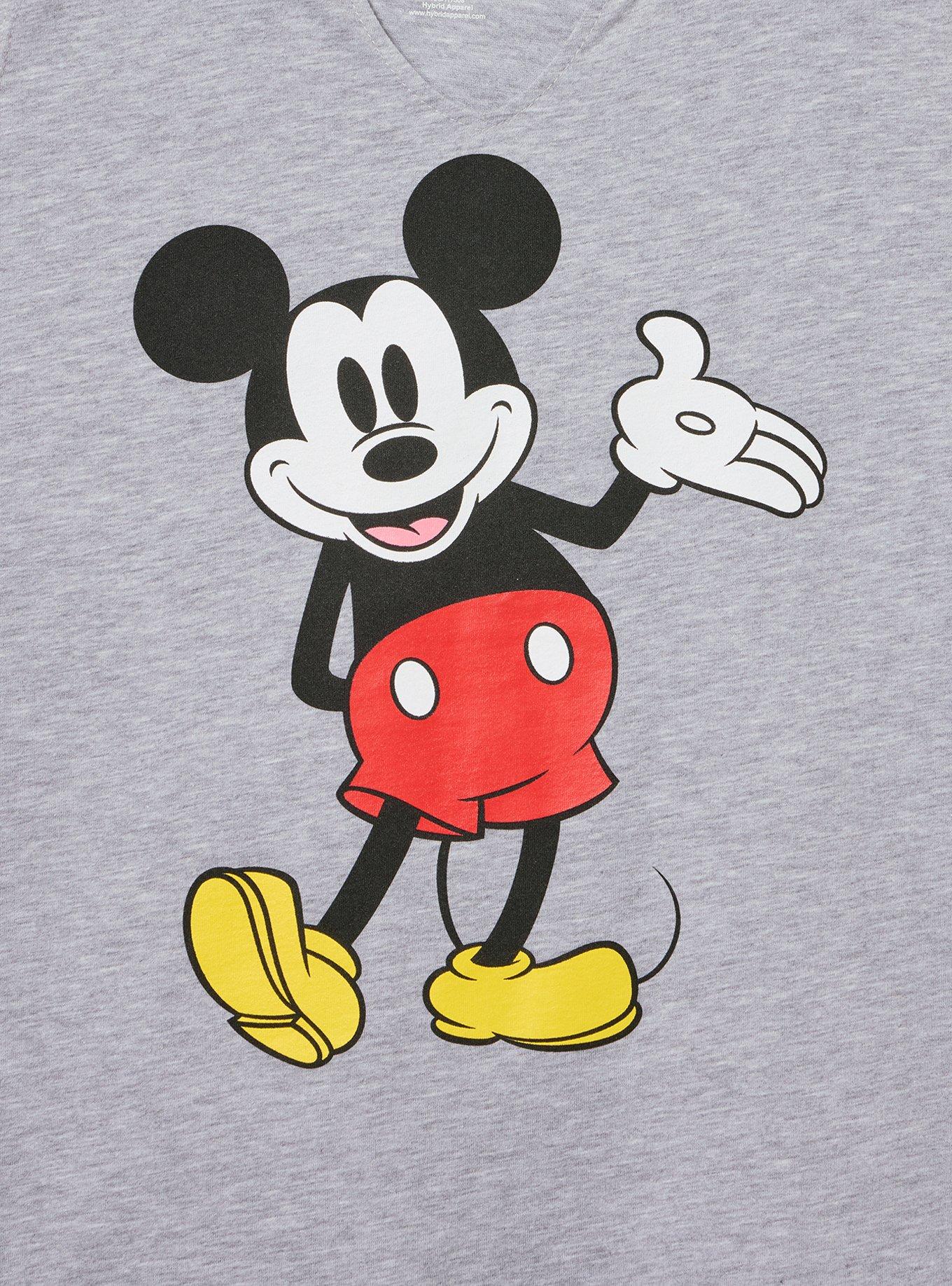 Plus Size Disney Mickey Mouse Classic Cotton Notch Neck Tank, HEATHER GREY, alternate